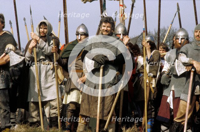 Foot soldiers from a battle re-enactment. Artist: Geoffrey Davis