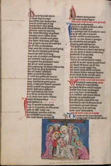 The Deposition; Weltchronik, about 1400-1410. Creator: Unknown.