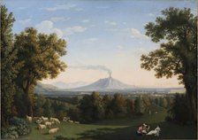 Landscape with the Palace at Caserta and Vesuvius, 1793. Creator: Jacob Philip Hackert.