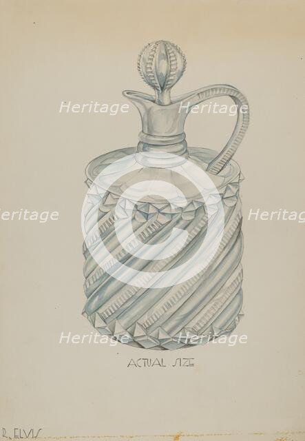 Cruet, c. 1936. Creator: Roberta Elvis.