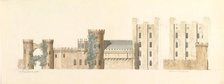 North Aspects of Lea Castle and West Aspect of Wolverly, Cookly, Worcestershire, ca. 1816. Creator: Attributed to John Carter.