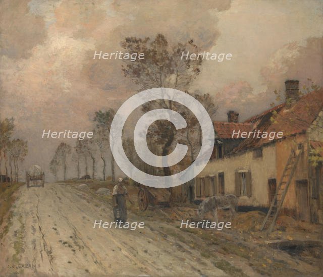 The Route Nationale at Samer. Creator: Jean-Charles Cazin.