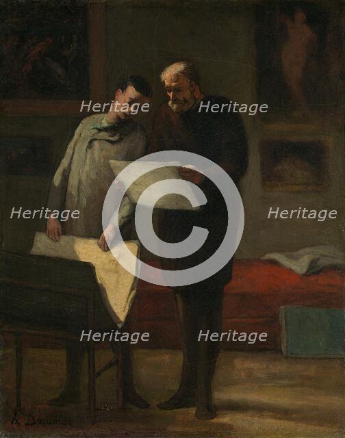 Advice to a Young Artist, 1865/1868. Creator: Honore Daumier.