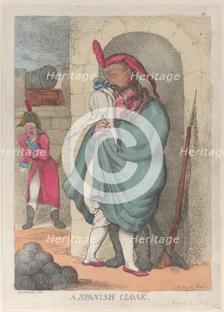 A Spanish Cloak, March 2, 1812., March 2, 1812. Creator: Thomas Rowlandson.