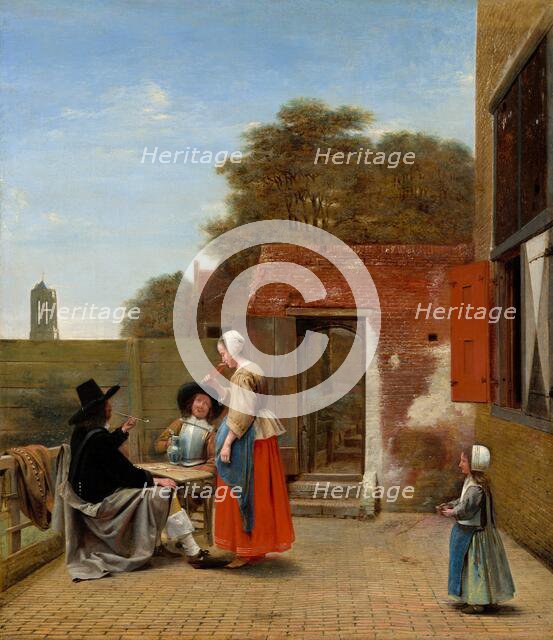 A Dutch Courtyard, 1658/1660. Creator: Pieter de Hooch.