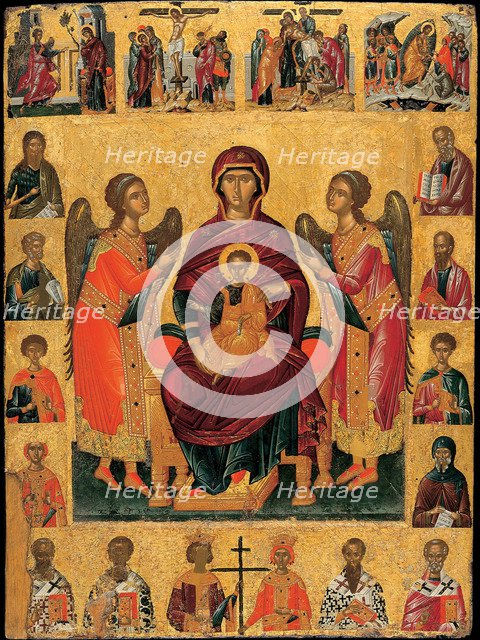 The Virgin and Child enthroned, Late 15th cen.. Artist: Ritzos, Andreas (1421-1492)