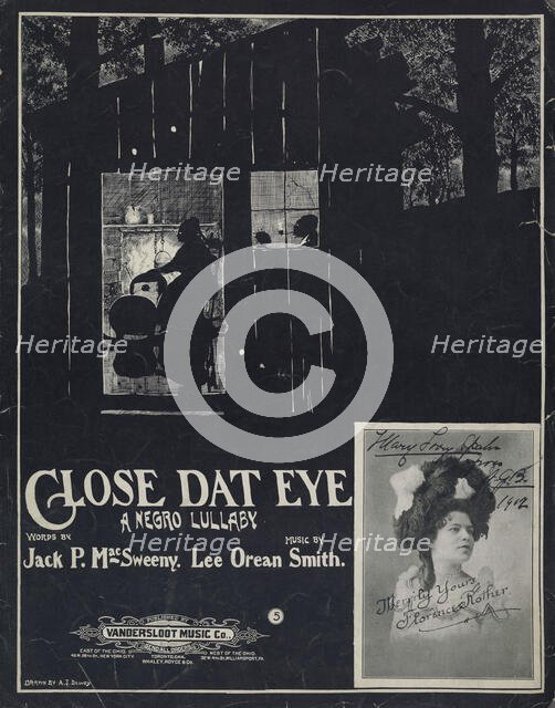 'Close dat eye (a negro lullaby)', 1901. Creator: A. J. Dewey.