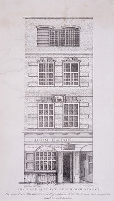 Elephant Inn, Fenchurch Street, London, c1815. Artist: Vowles