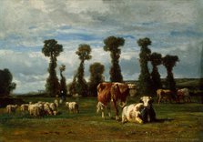 Pasture in Normandy, 1852. Creator: Constant Troyon.