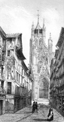 Church of St Maclou, Rouen, France, 19th century. Artist: Unknown