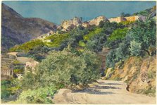 Sun-Drenched Hills near Menton, 1880. Creator: Jules-Ferdinand Jacquemart.