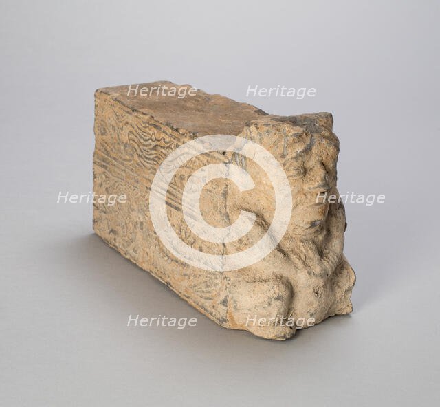 Rectangular Tile with Squatting Figure, Dragons, and Phoenixes, Han dynasty (206 B.C.-A.D. 220). Creator: Unknown.