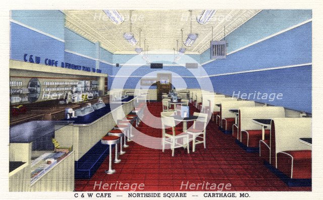 C & W Cafe, Carthage, Missouri, USA, 1946. Artist: Unknown
