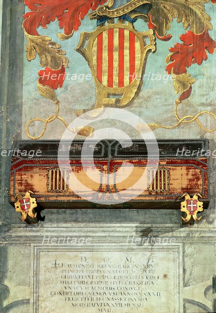 Wall Paintings and tomb of the Count of Barcelona Ramon Berenguer I 'the Older' (1024 - 1076).
