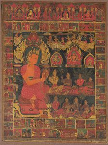 Thangka with Bejeweled Buddha Preaching, 1648. Creator: Unknown.