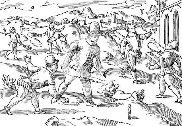Children's games in 16th century. Artist: Unknown
