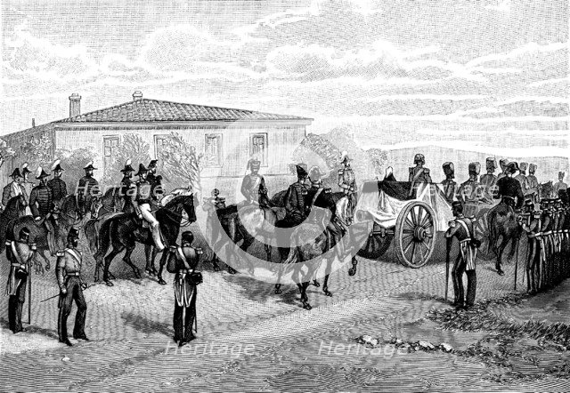 The burial of Lord Raglan near Sevasopol, 1855. Artist: Simpson, William (1832-1898)