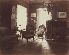 Corner of drawing room, facing south and west, Dom Smith, Vladivostok, Russia, 1899. Creator: Eleanor Lord Pray.
