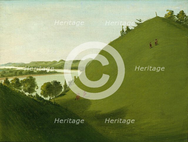 Floyd's Grave, Where Lewis and Clark Buried Sergeant Floyd in 1804, 1832. Creator: George Catlin.