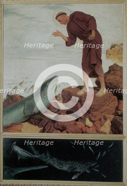 Saint Anthony Preaching to the Fish. Artist: Böcklin, Arnold (1827-1901)