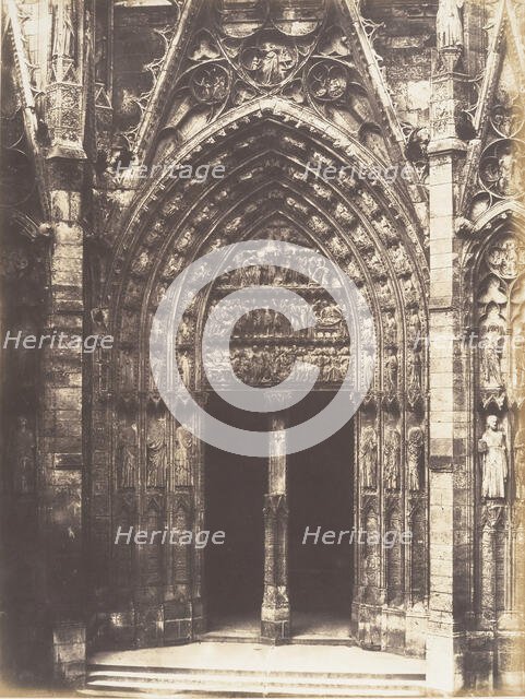 Portail de la Calende, Rouen Cathédral, 1852-54. Creator: Edmond Bacot.