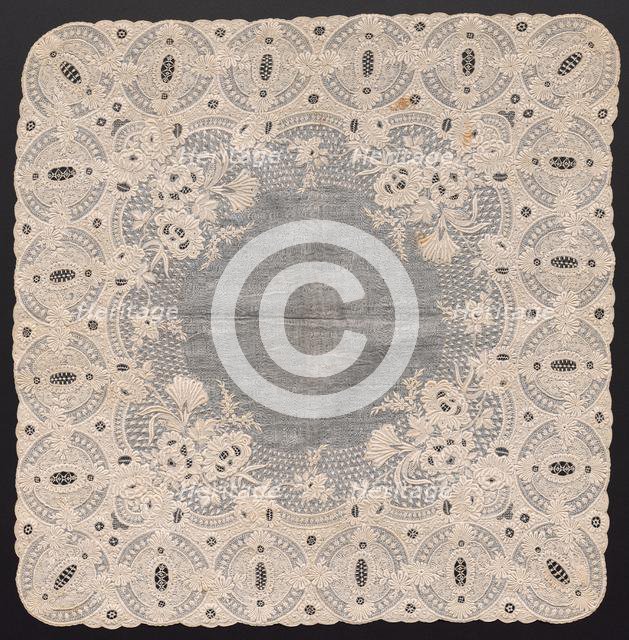 Handkerchief, 1800s. Creator: Unknown.