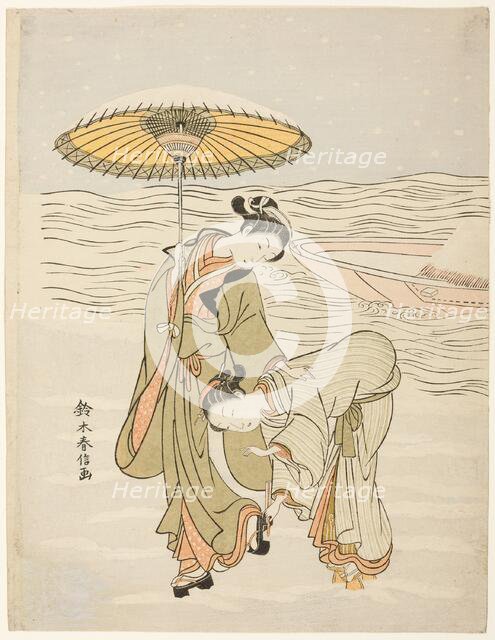 The Snow-Clogged Geta, c. 1767/68. Creator: Suzuki Harunobu.