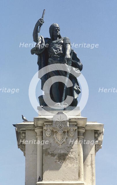 Monument of Roger de Lauria, Tarragona, Catalonia, Spain, 1887 (2001).  Creator: LTL.