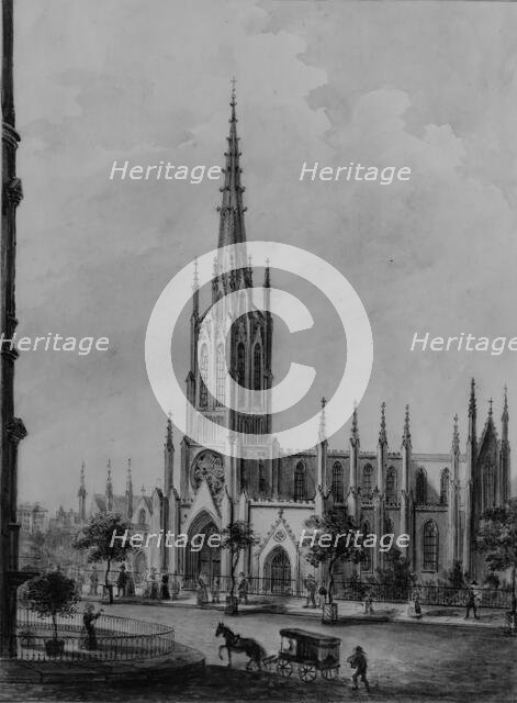 Grace Church, New York, ca. 1850. Creator: Anon.