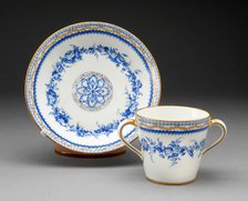 Cup and Saucer, Sèvres, c. 1760. Creator: Sèvres Porcelain Manufactory.