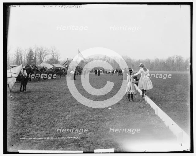 Polo grounds at Georgian Court, Lakewood, N.J., c1900. Creator: William H. Jackson.
