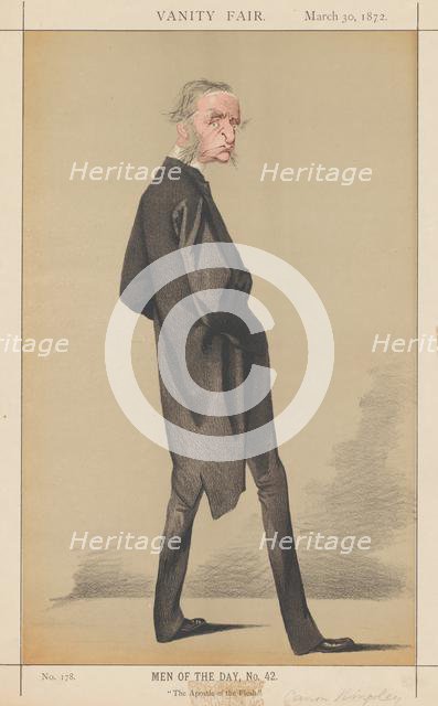 Vanity Fair: Men of the Day, No. 42 "The Apostle of the Flesh", 1872. Creator: Adriano Cecioni (Italian, 1836-1886).