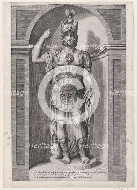 Speculum Romanae Magnificentiae: King Pyrrhus, 1562., 1562. Creator: Jacob Bos.