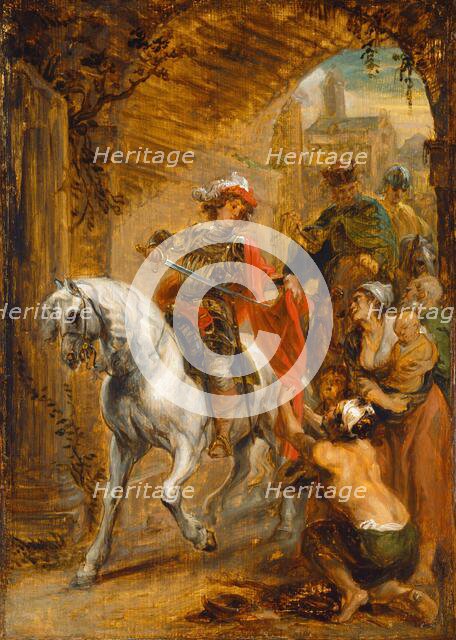 Saint Martin Dividing His Cloak, c. 1640/1645. Creator: Jan Boeckhorst.