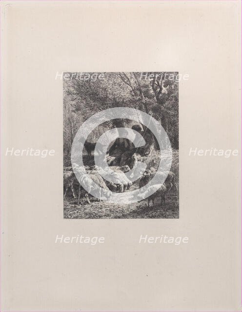 Pastoral Scene, 1864. Creator: Charles Emile Jacque.