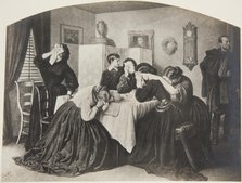 "Mourning News", from the series "Polonia" by Artur Grottger, 19th century, (1905-1911).  Creator: Jan Czernecki.