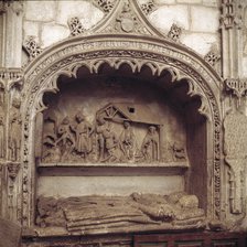 Collegiate of Covarrubias, tomb of Don Gonzalo Diaz de Covarrubias and his wife with the theme of…