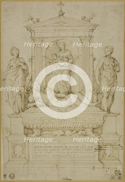 Project for a Tomb, 1537/43. Creator: Giulio Campi.