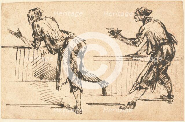 Two Workmen at Tables (recto), early 1770s. Creator: Giovanni Battista Piranesi.