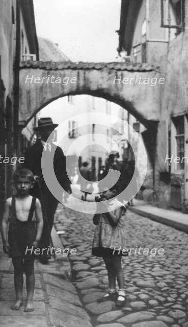 Barefoot boy in Vilna Ghetto, USSR, World War II, 1939-1944. Artist: Unknown