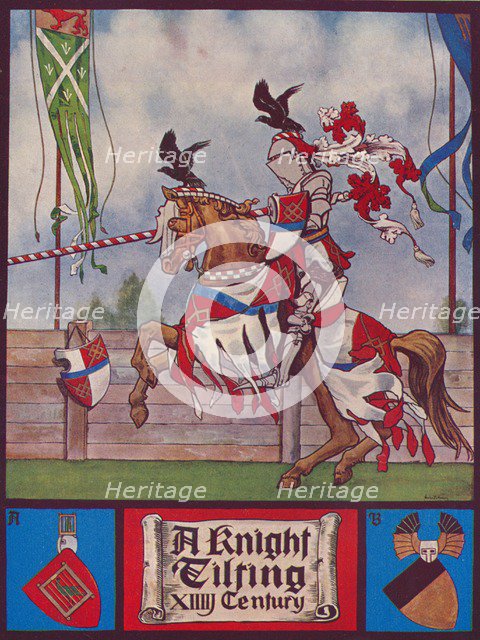 'A Knight Tilting ', c1926. Artist: Herbert Norris.