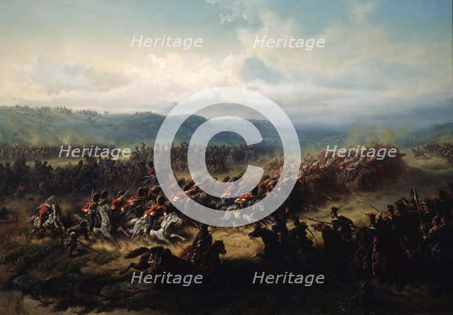 'Charge of the English Light Brigade at the Battle of Balaclava on 25 October 1854', 19th century.  Artist: Friedrich Kaiser