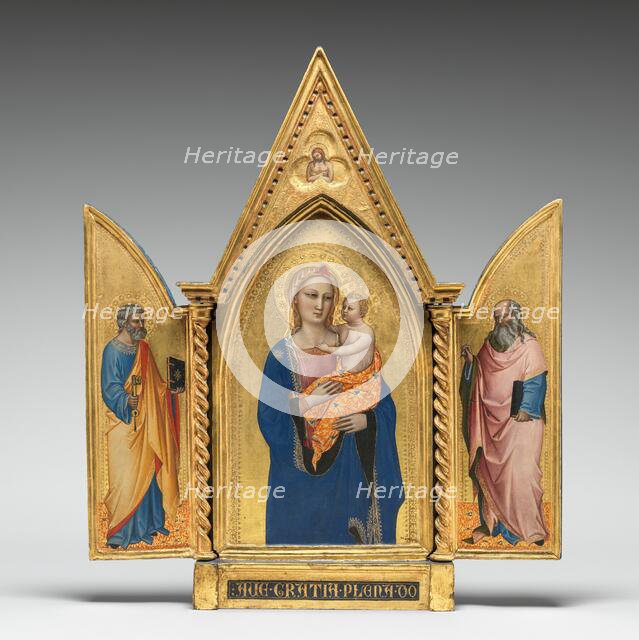 Madonna and Child, with Saints Peter and John the Evangelist, and Man of Sorrows..., c. 1360. Creator: Nardo di Cione.