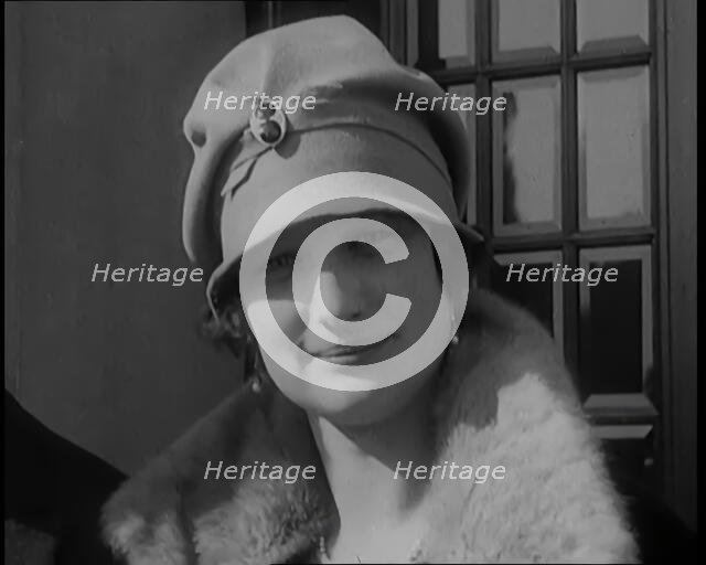 Crown Prince Leopold of Belgium and Princess Astrid of Sweden Walking With Her Parents..., 1926. Creator: British Pathe Ltd.