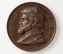 Commemoration Medal for Thomas Carlyle (image 2 of 5), 1875. Creator: Joseph Edgar Boehm.