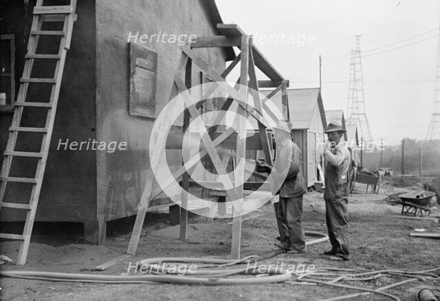 Fort McHenry, Cement Gun Used in Building Camp, 1917. Creator: Harris & Ewing.