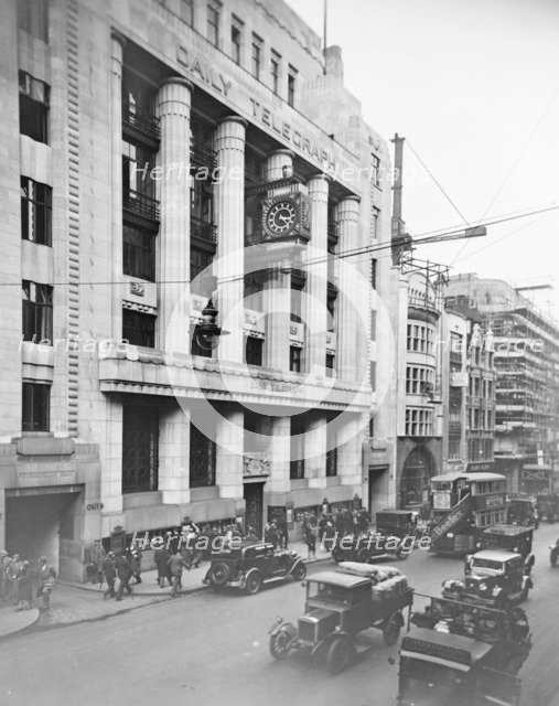 The Daily Telegraph building, Fleet Street, City of Westminster, London, early 1930s.  Artist: George Davison Reid