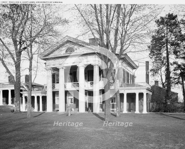 Pavilion X, East Lawn, University of Virginia, between 1900 and 1906. Creator: Unknown.