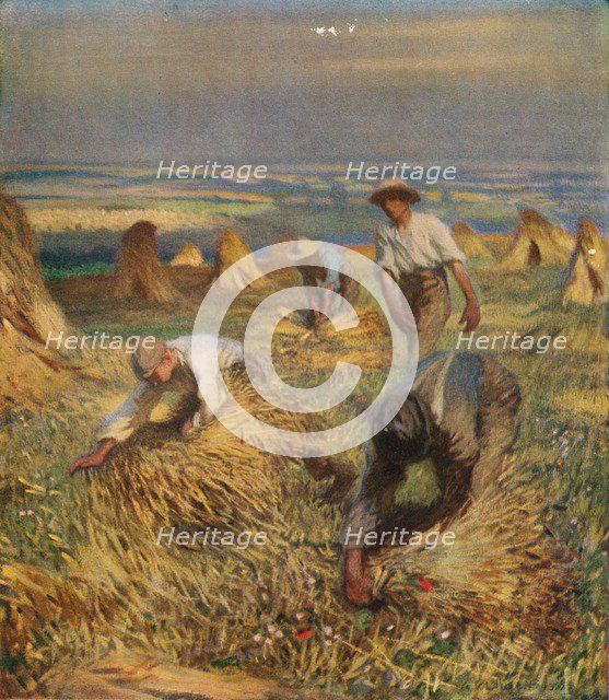'Tying the Sheaves', 1902, (1923).  Artist: George Clausen.
