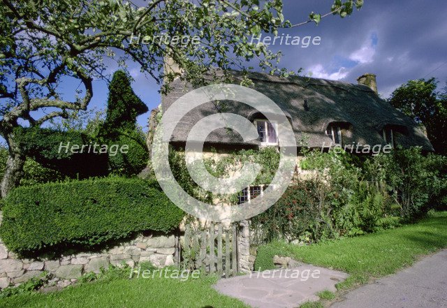 The Old Thatch, cottage, Stanway, Gloucestershire. Artist: Tony Evans